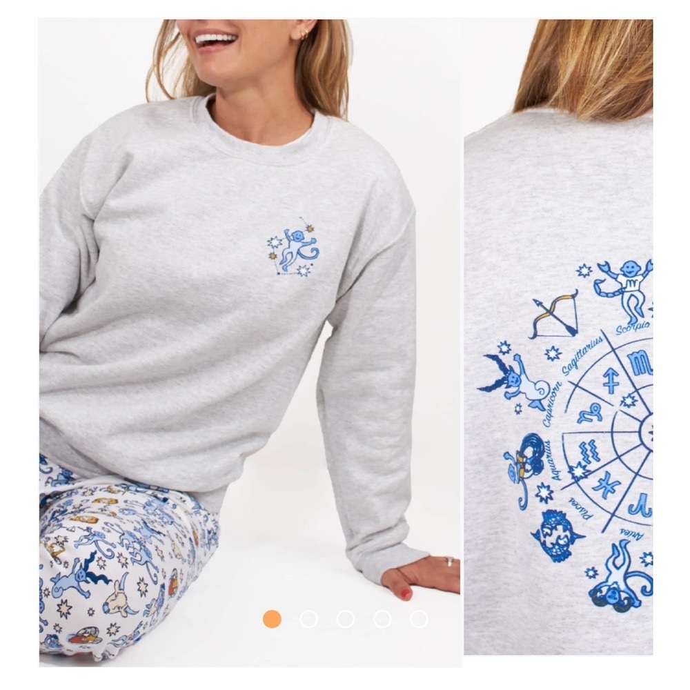 Roller Rabbit Monkey Horoscope Crewneck